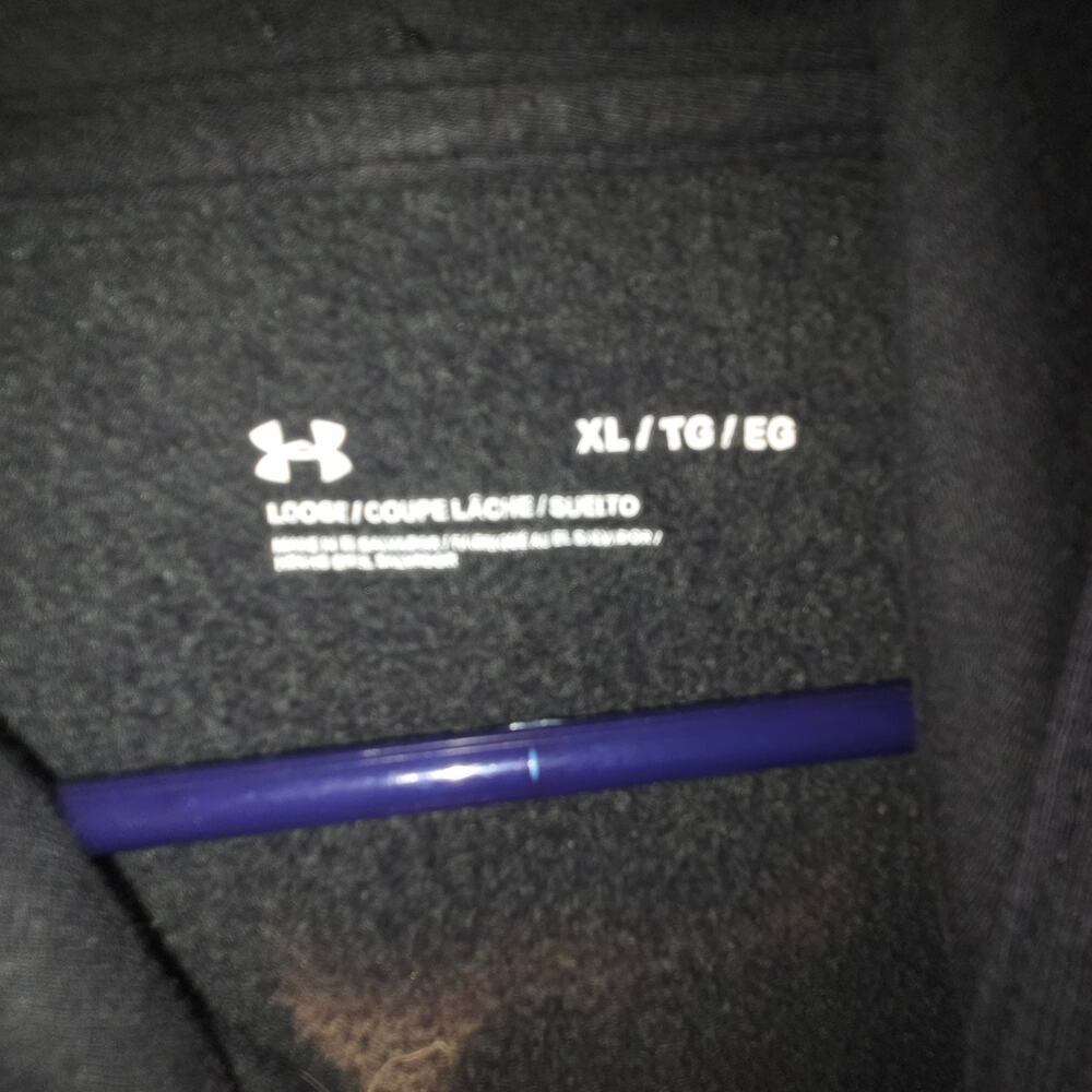 Men's XL Black Under Armour Pullover Hoodie - Excellent! - Picture 4 of 4